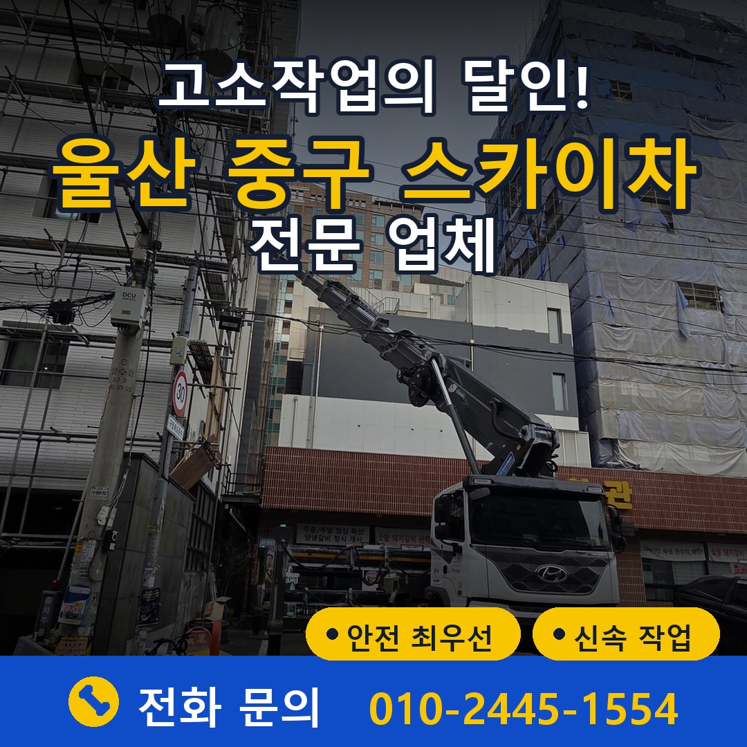 울산 중구 스카이차 임대 - 24시간 다올스카이차
