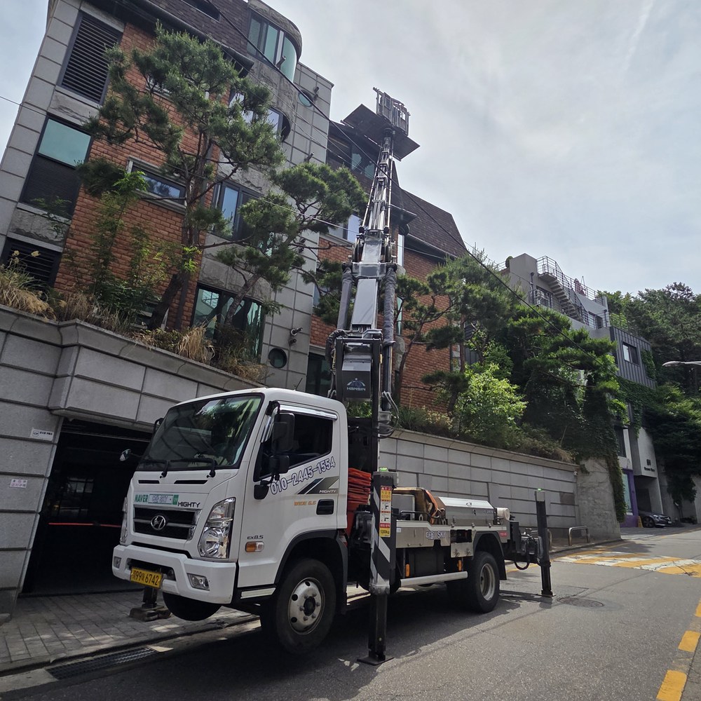 안동 스카이차 정밀 작업 현장